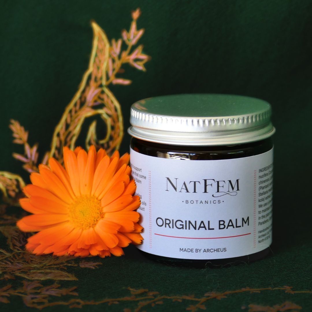 NatFem Original balm for vaginal dryness in glass jar